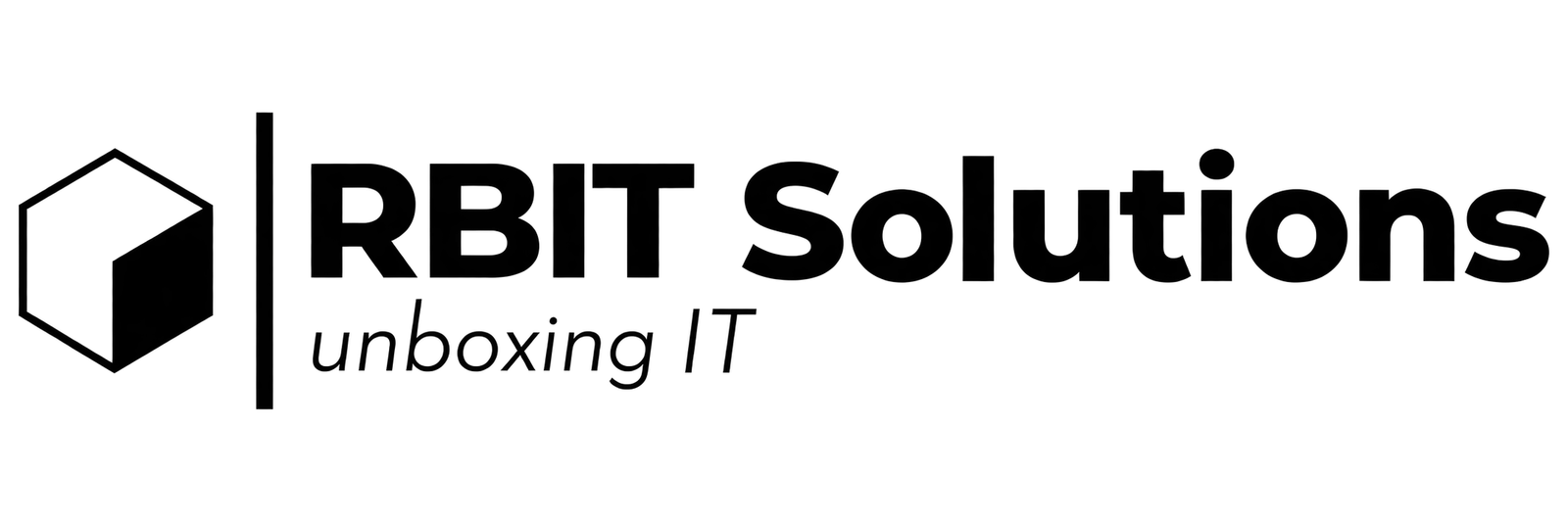 RBIT Solutions monochrome black logo
