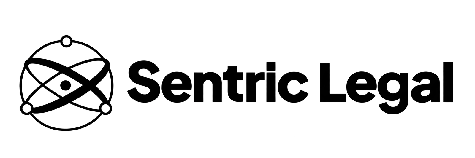 Solid black Sentric Legal logo